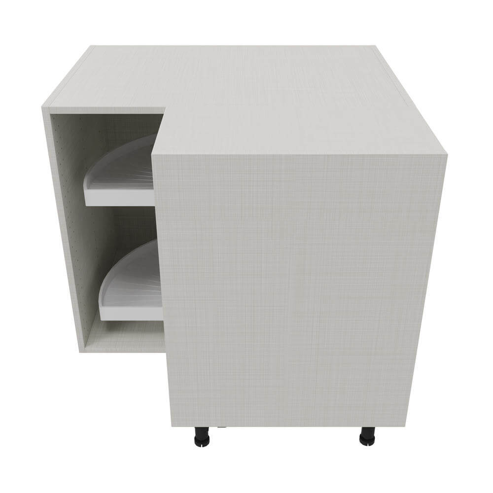 Base cabinet with a full-extension roll-out shelf for easy reach